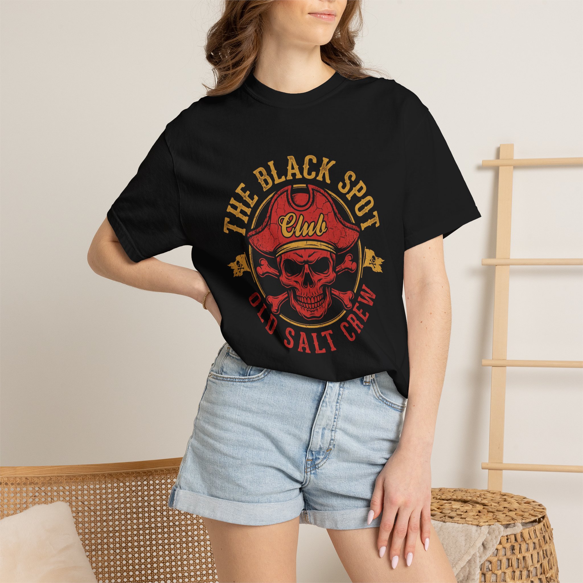 Pirate Skull 'The Black Spot' T‑Shirt — Old Salt Crew Vintage Nautical Tee - Image 4