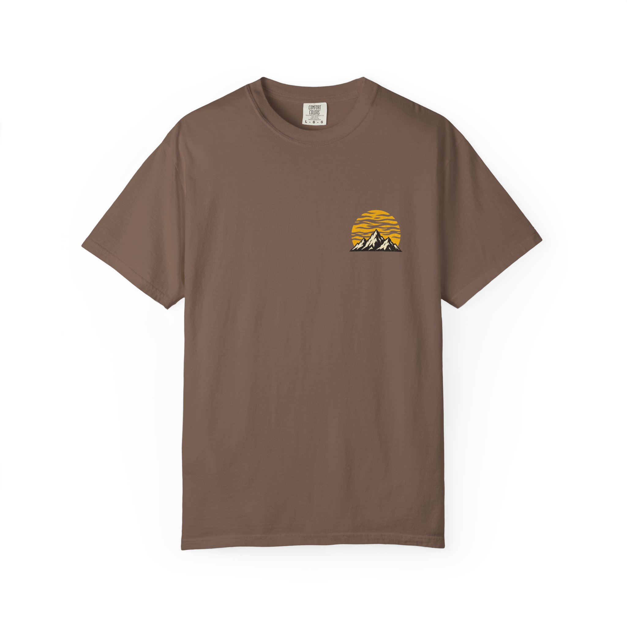 Highland Heritage Outdoor T-Shirt — Mountain Sunset Graphic