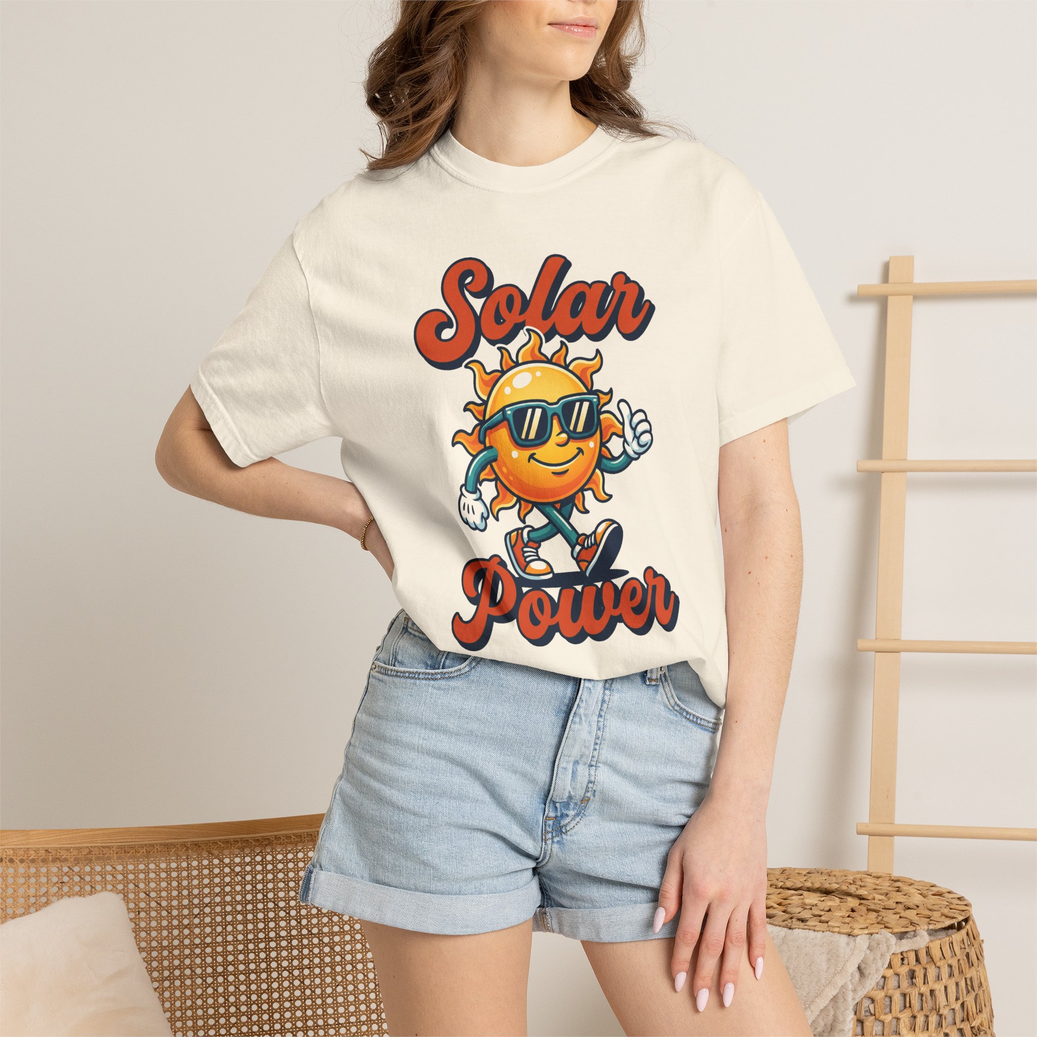 Solar Power Graphic T-Shirt — Retro Sunny Skateboard Design - Image 4