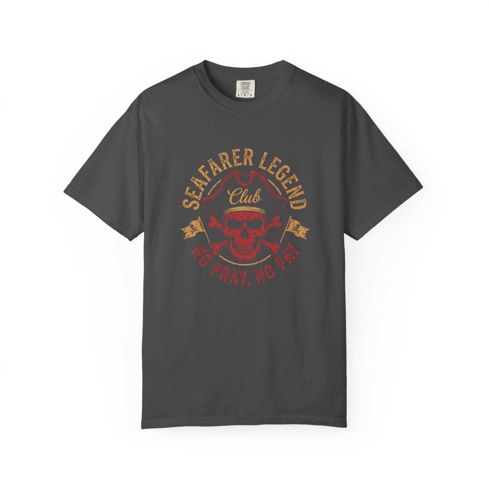 Seafarer Legend Club T-Shirt — Skull Nautical Tee (“No Port, No Pity”)