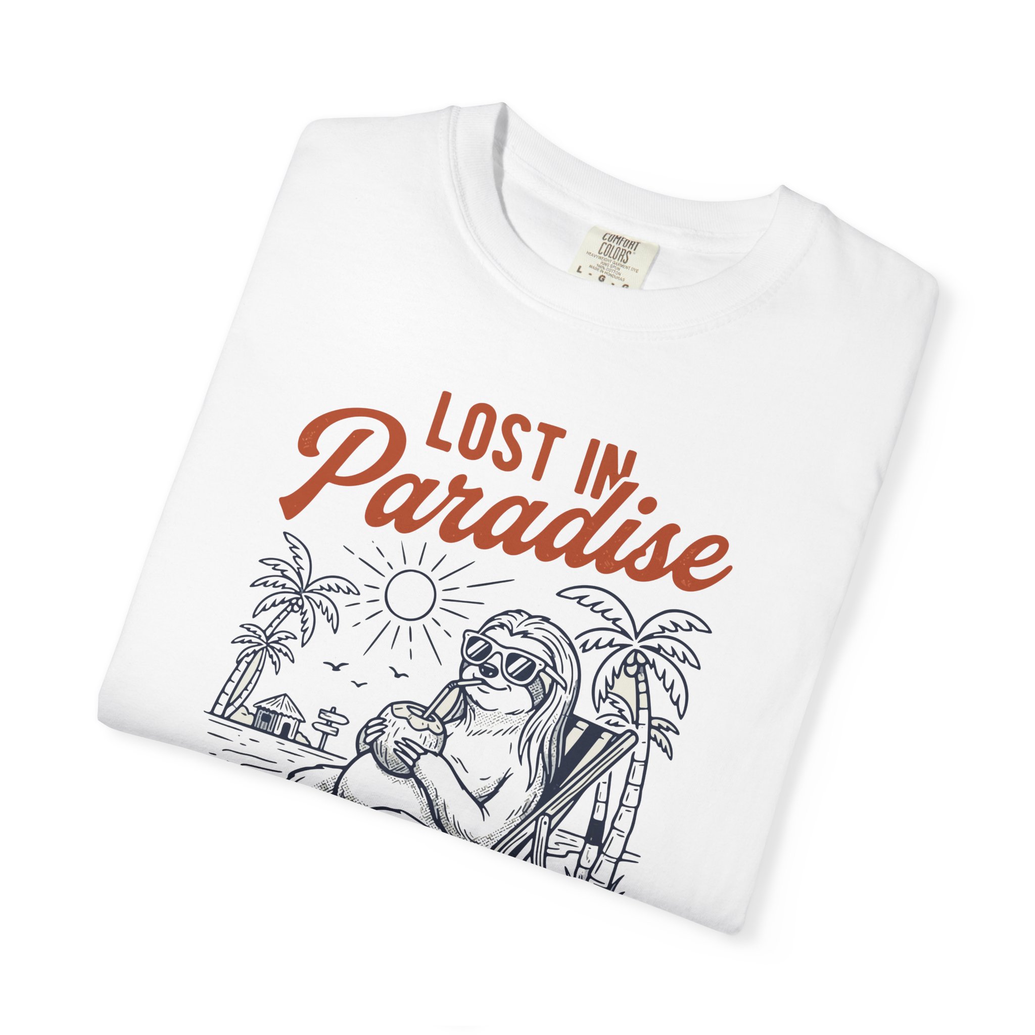 Lost in Paradise T-Shirt — Roatán Honduras Beach Graphic Tee - Image 3