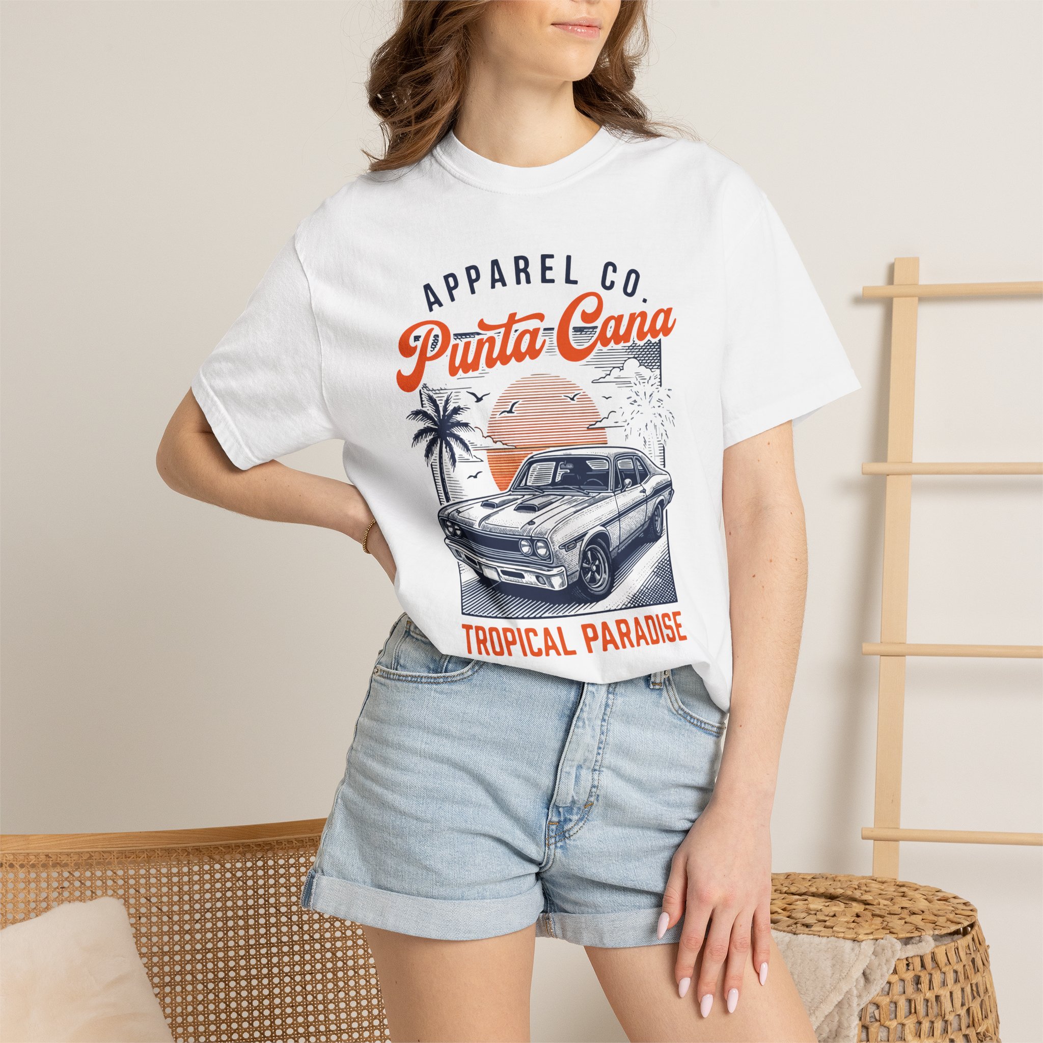Punta Cana Vintage Car T-Shirt — Tropical Paradise Vacation Tee - Image 4