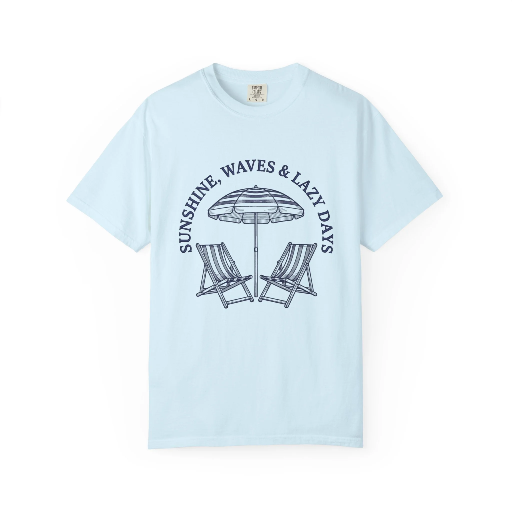 Beach Chair T-Shirt — "Sunshine, Waves & Lazy Days" Summer Tee