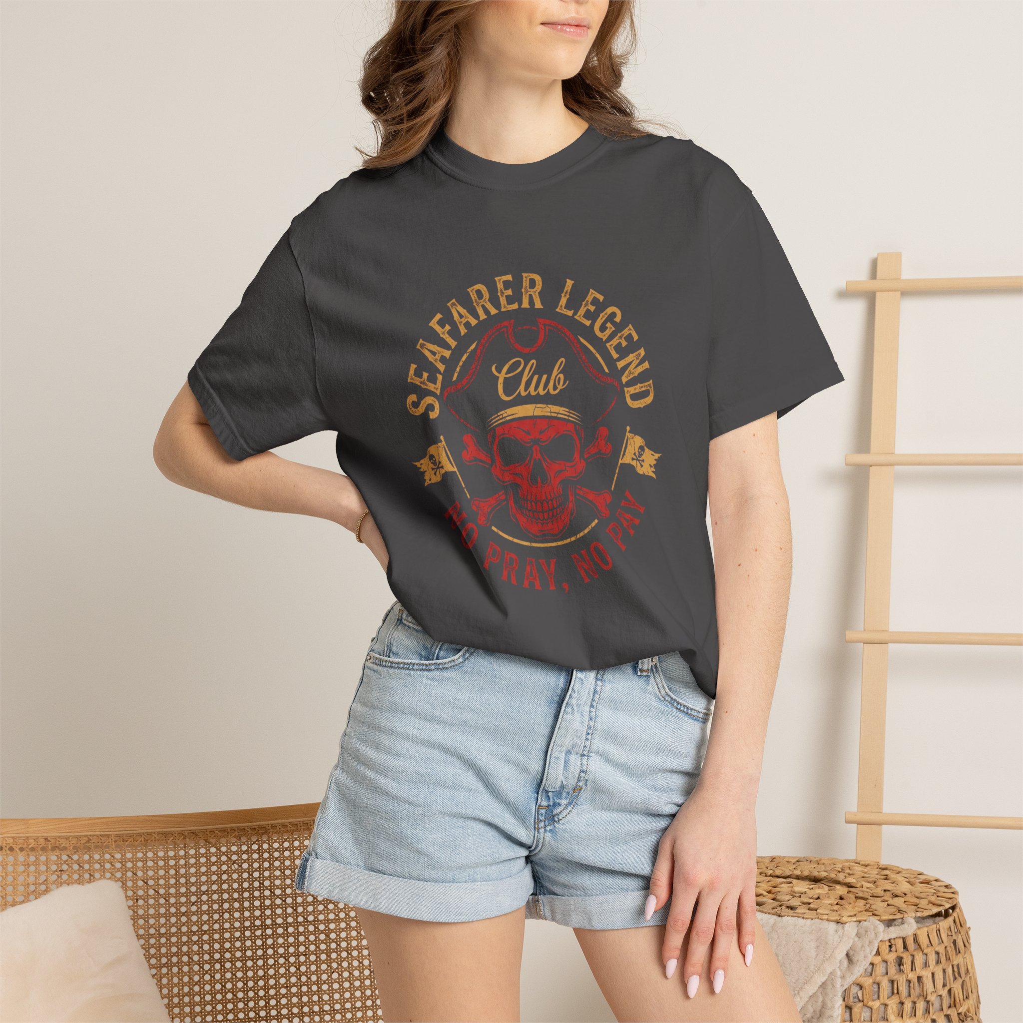 Seafarer Legend Club T-Shirt — Skull Nautical Tee (“No Port, No Pity”) - Image 4
