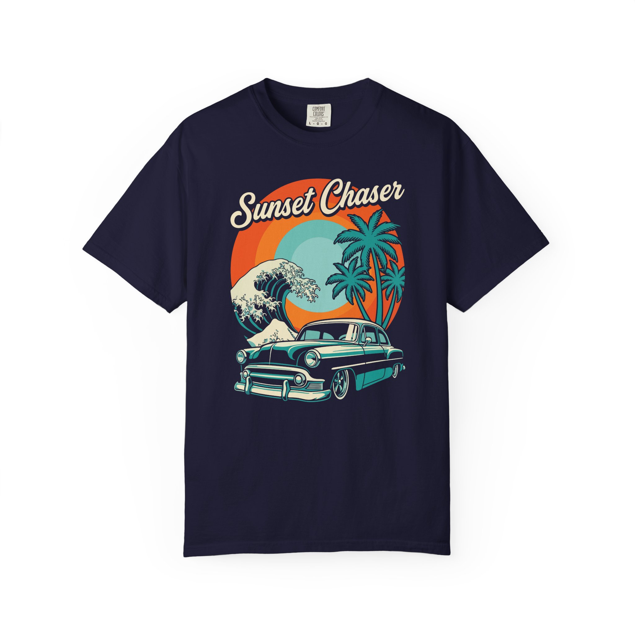 Sunset Chaser Retro Car T-Shirt