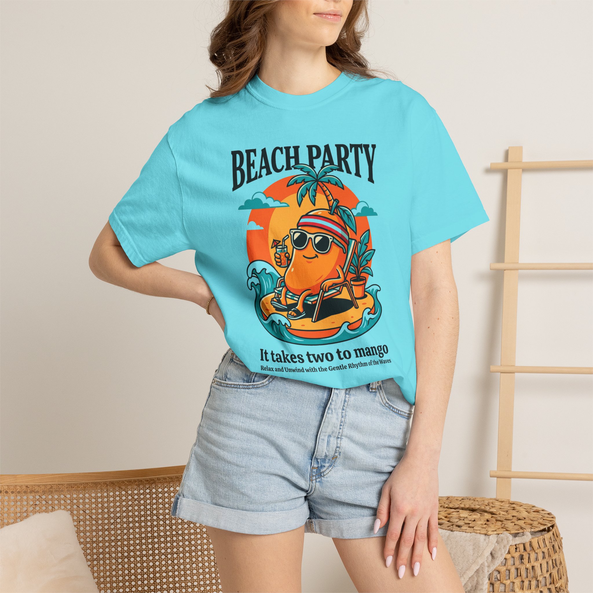Beach Party T-Shirt — "It Takes Two to Mango" Tropical Mango Summer Tee - Image 4