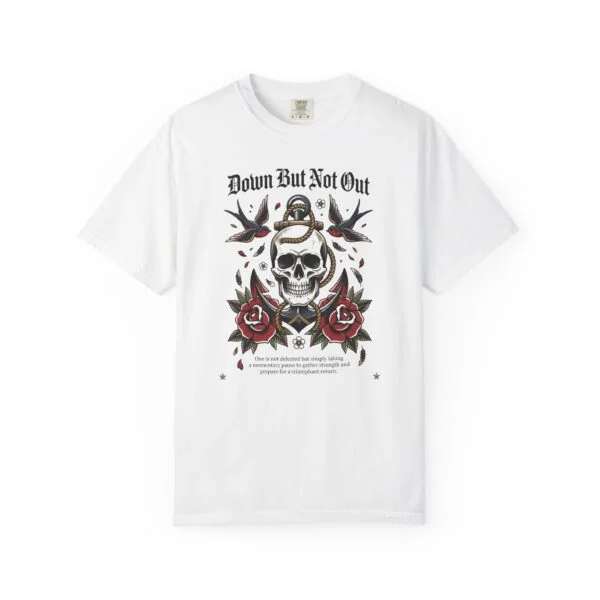 Down But Not Out Skull & Roses T-Shirt