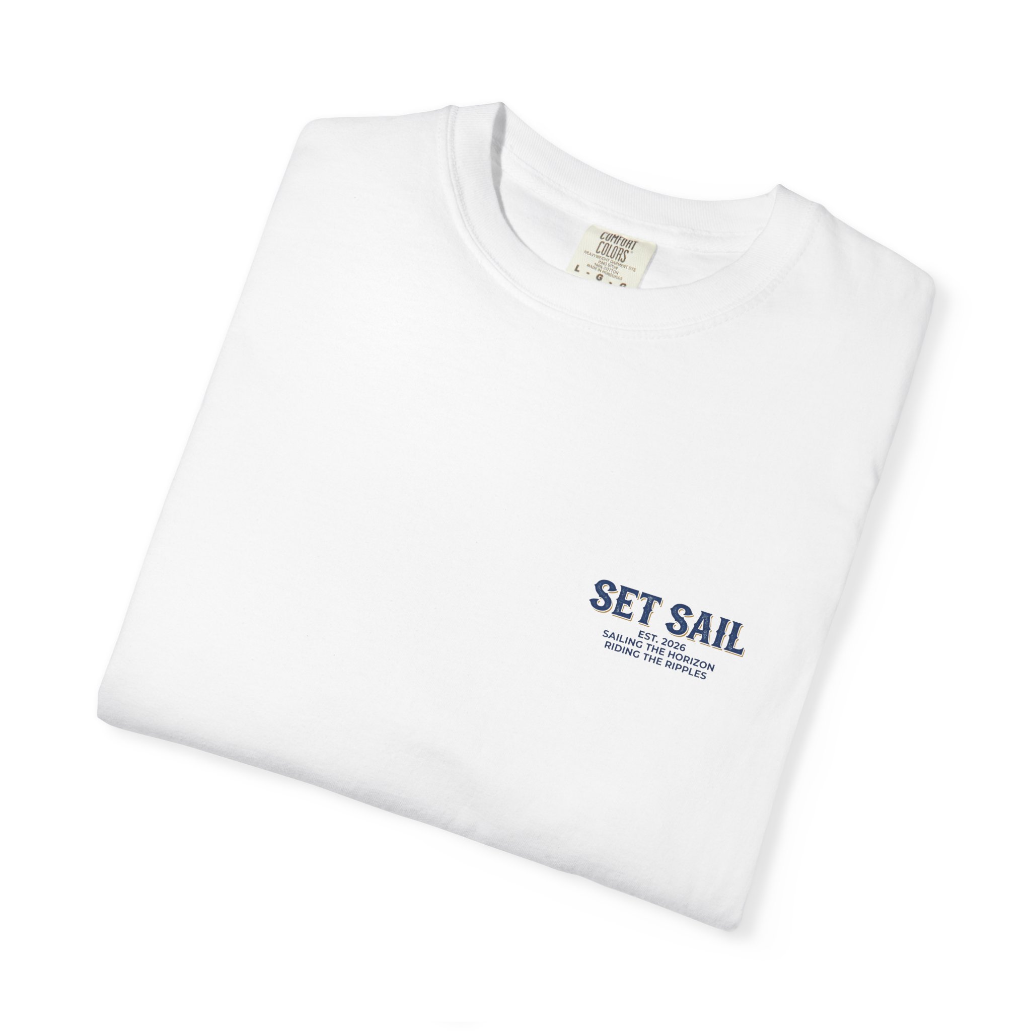 Set Sail Nautical T-Shirt — 'Set Sail' Ship Graphic Tee - Image 3