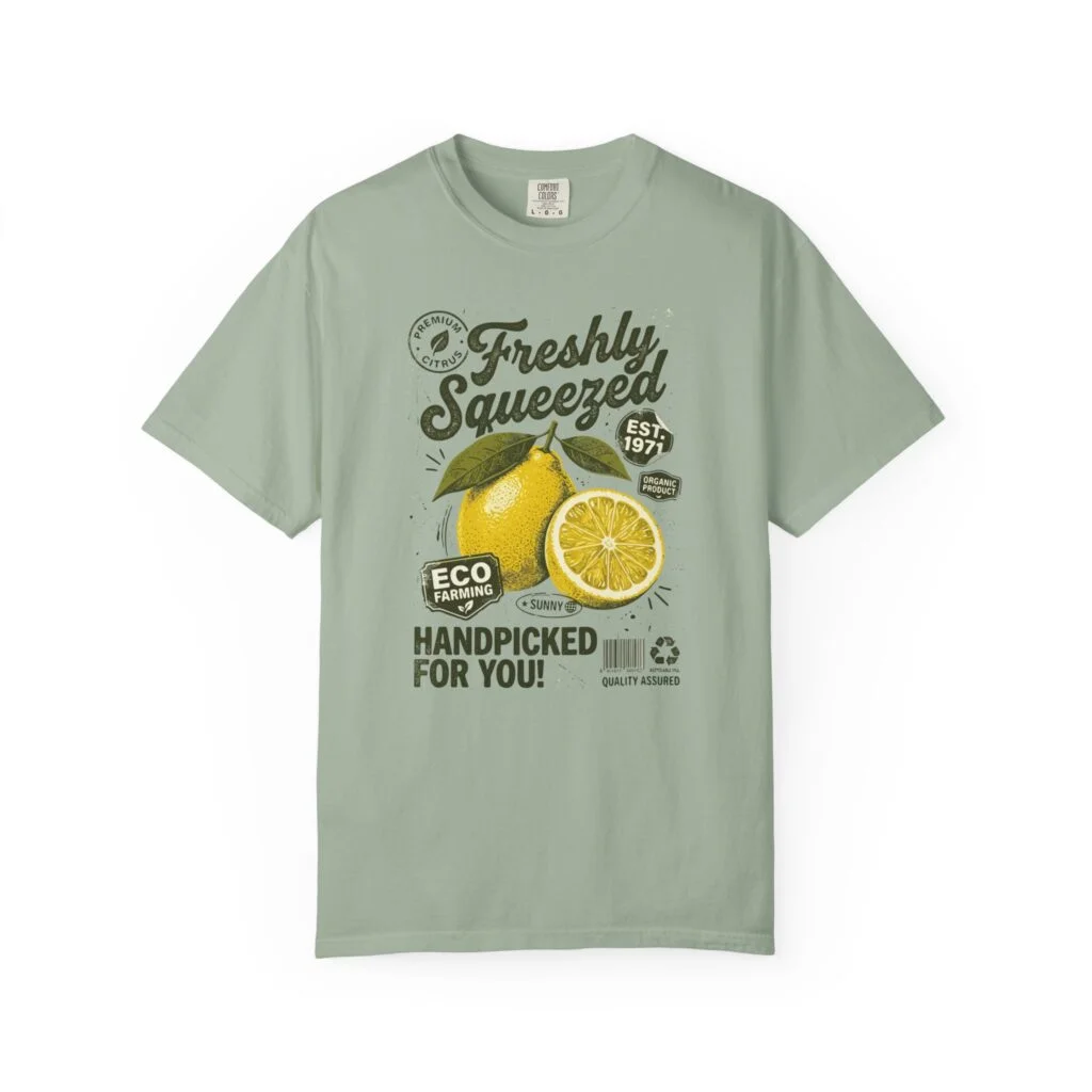 Freshly Squeezed Lemon T-Shirt — Eco Handpicked Vintage Citrus Tee