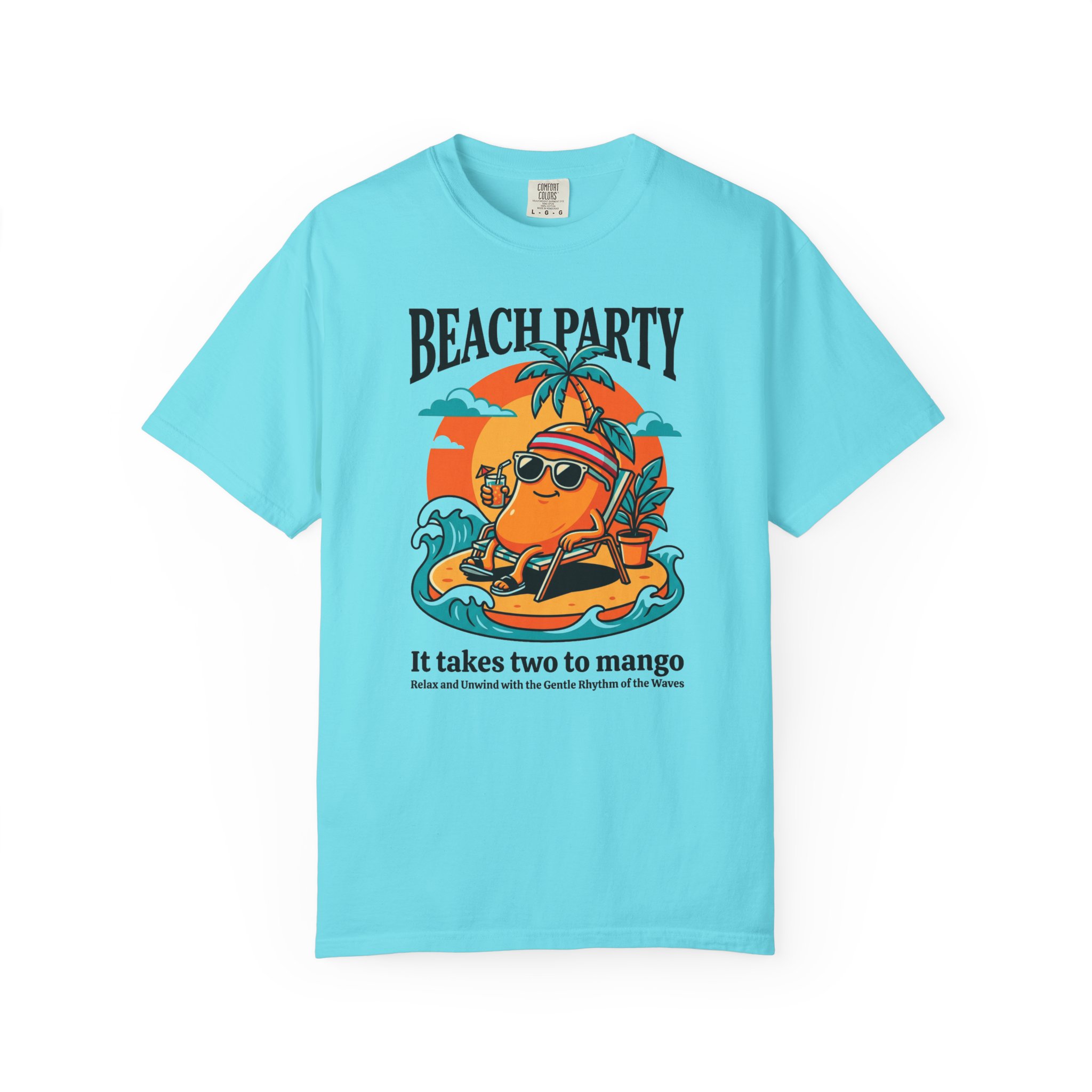 Beach Party T-Shirt — "It Takes Two to Mango" Tropical Mango Summer Tee