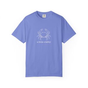 Crab Graphic Tee — "a little crabby" Cute Coastal T-Shirt