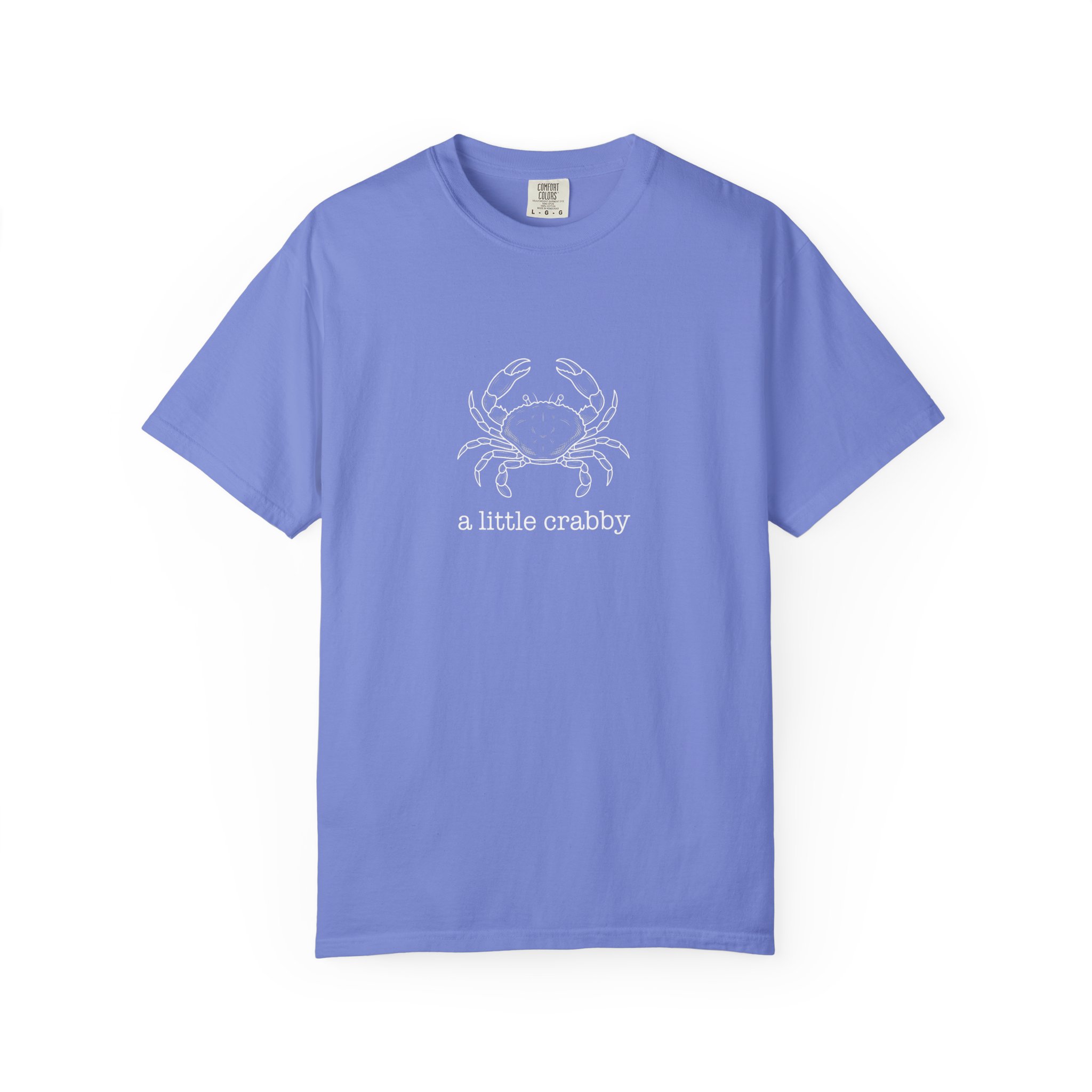 Crab Graphic Tee — "a little crabby" Cute Coastal T-Shirt
