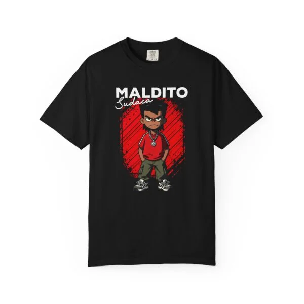 Maldito Sudaca Graphic Tee — Latino Pride Cartoon Streetwear T-Shirt
