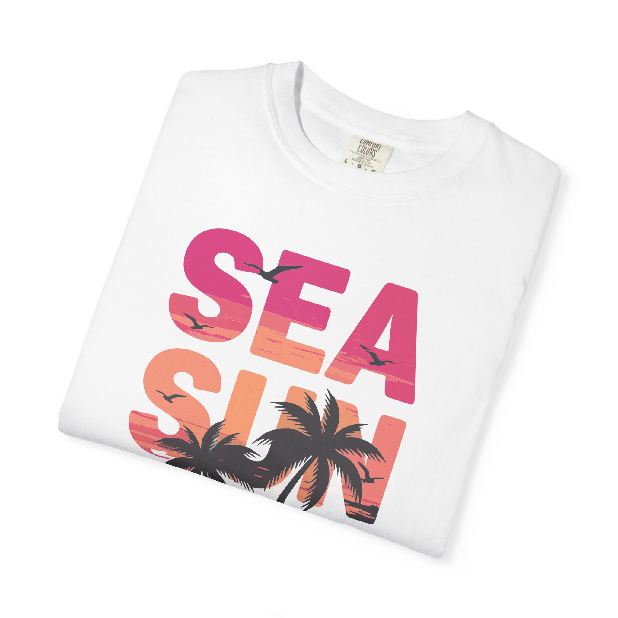 Sea Sky Palm T-Shirt — Sunset Beach Graphic Tee - Image 3