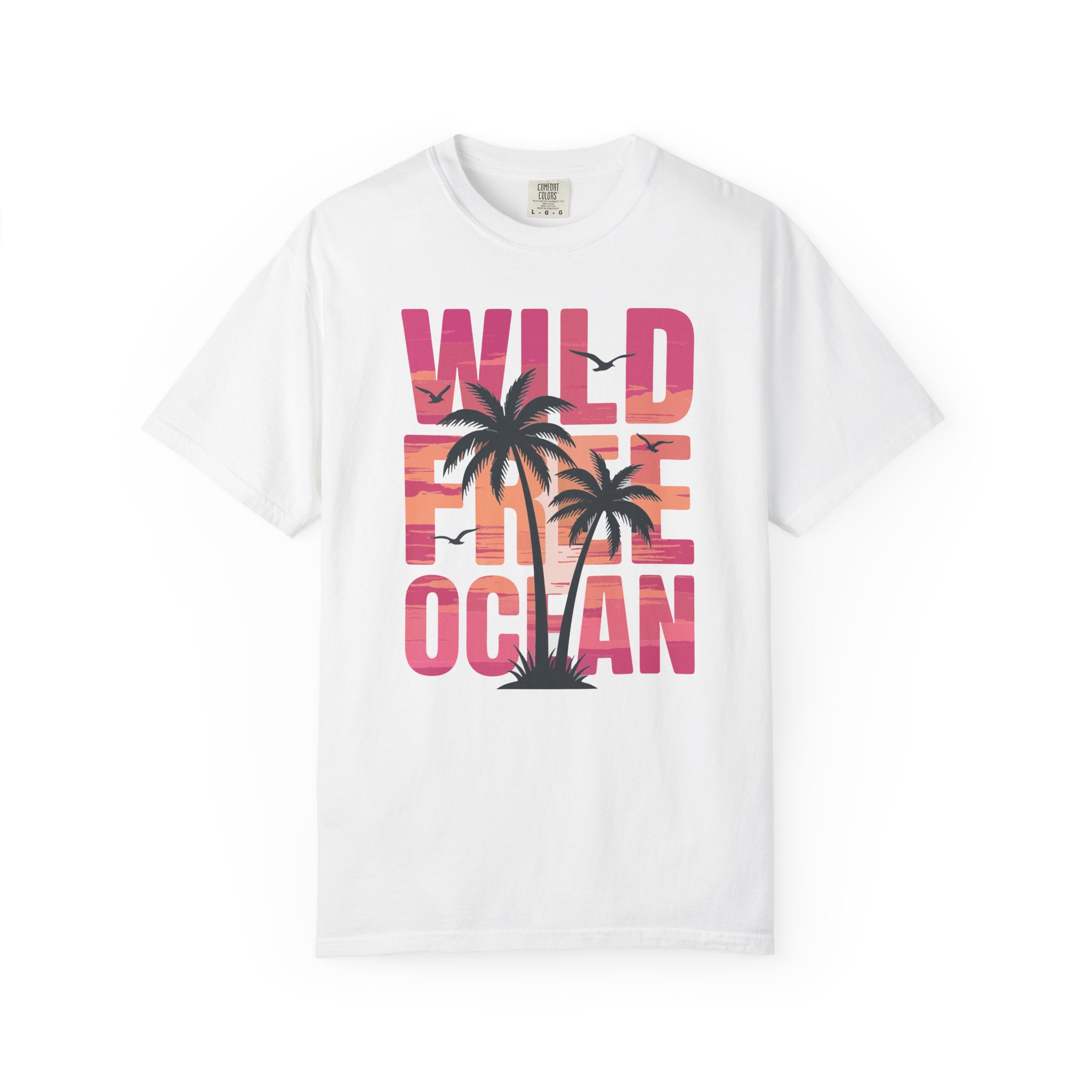 Wild Free Ocean T-Shirt — Sunset Palm Beach Tee
