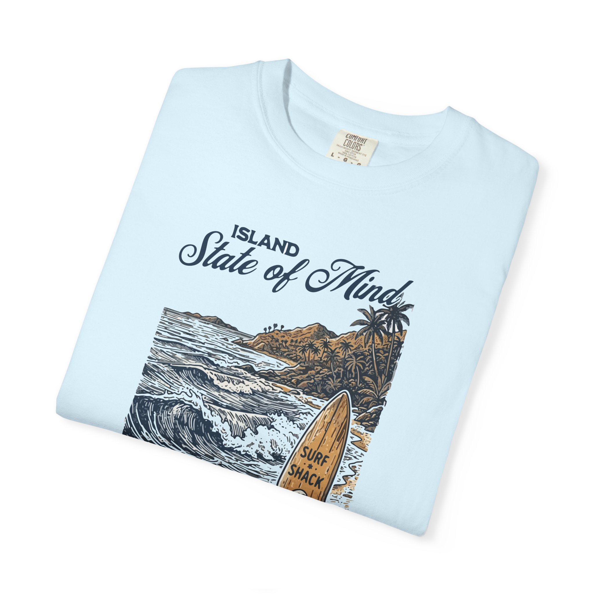 Surf Vintage 'Island State of Mind' Tee — Retro Beach Wave Graphic T-Shirt - Image 3