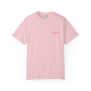 Island Vibes Tee — Pink Palm Tree Tropical Beach T-Shirt