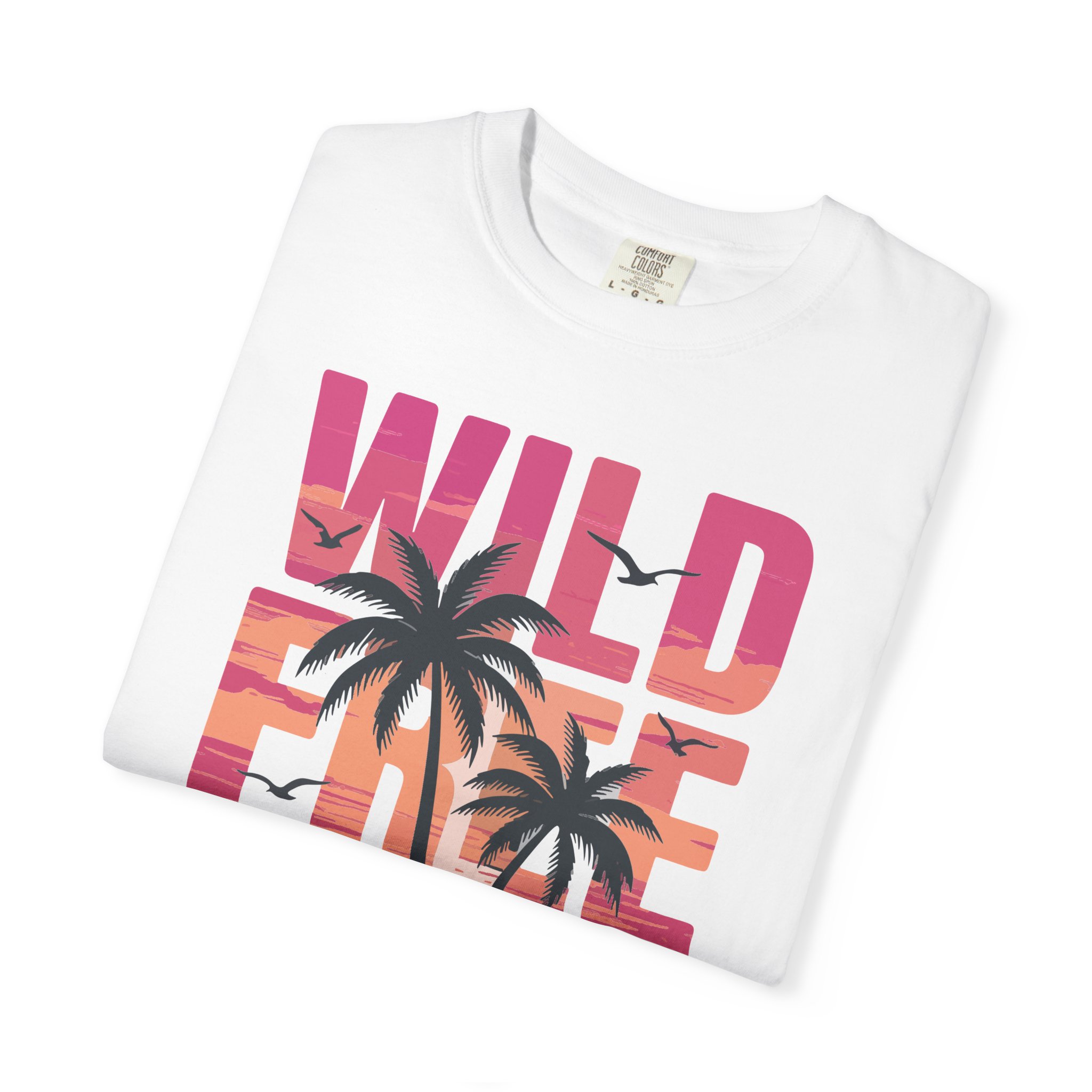 Wild Free Ocean T-Shirt — Sunset Palm Beach Tee - Image 3