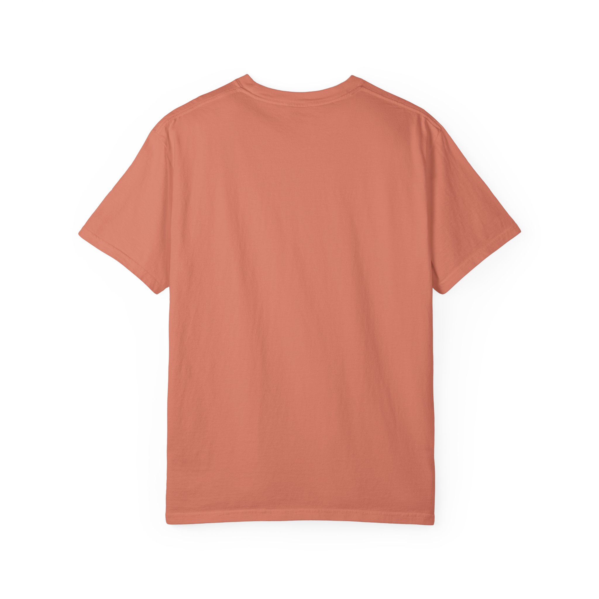 Blue Floral Line Art Tee — White Hibiscus Sketch Graphic T-Shirt - Image 2