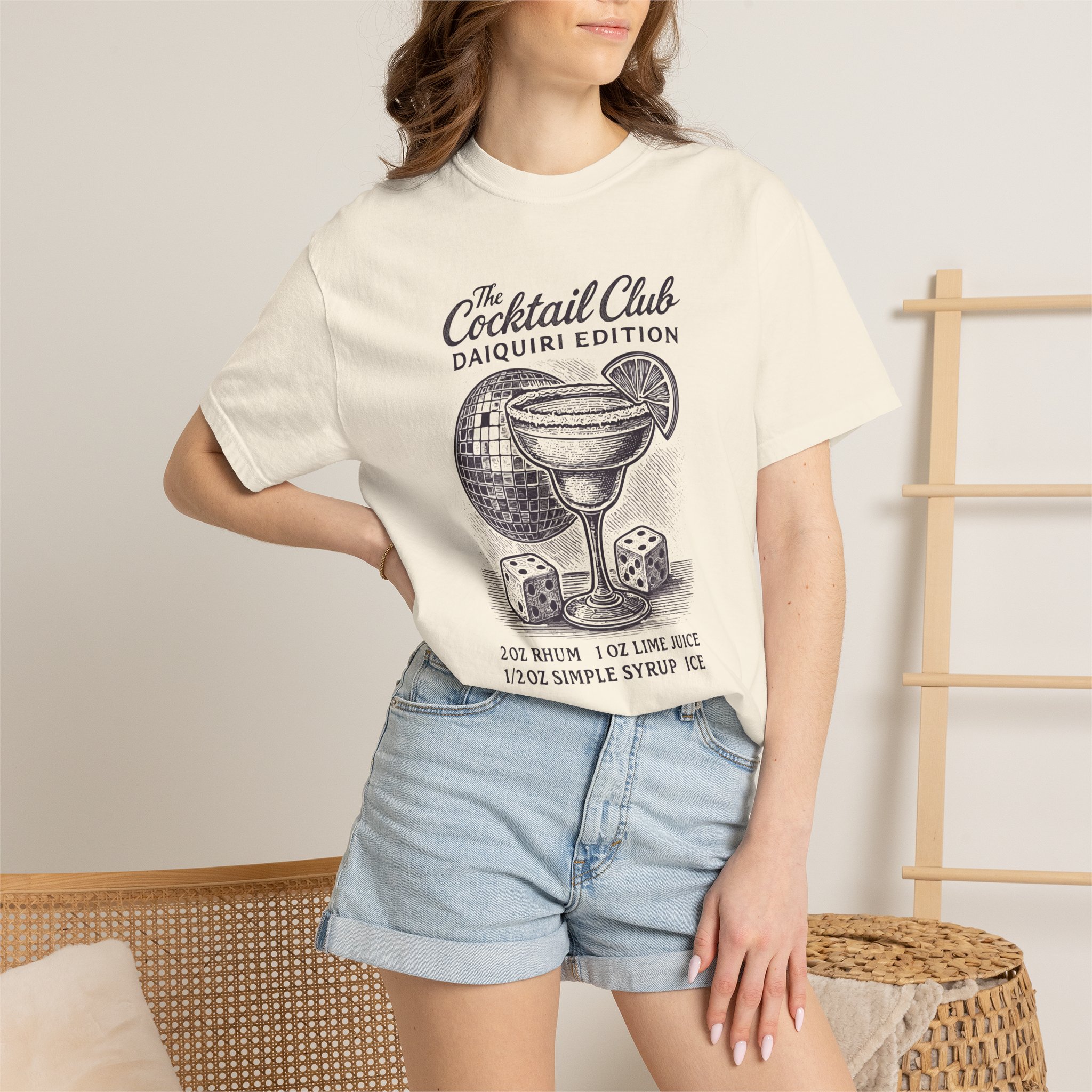 Daiquiri Recipe T-Shirt — The Cocktail Club Vintage Bar Graphic Tee - Image 4