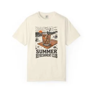 Summer Refreshment Club T-Shirt — Vintage Beach Cocktail Graphic Tee