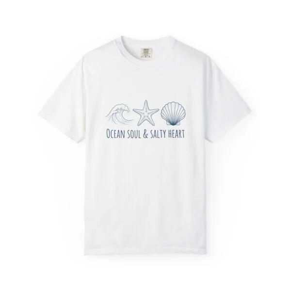 Ocean Soul & Salty Heart Tee - Coastal Seashell Graphic T-Shirt