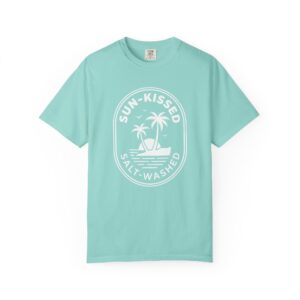 Sun-Kissed Salt-Washed Tee — Beach Palm Tree Graphic T-Shirt
