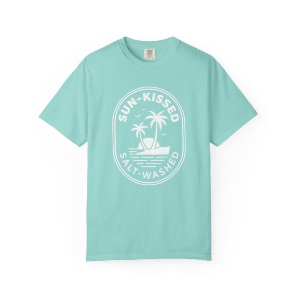 Sun-Kissed Salt-Washed Tee — Beach Palm Tree Graphic T-Shirt