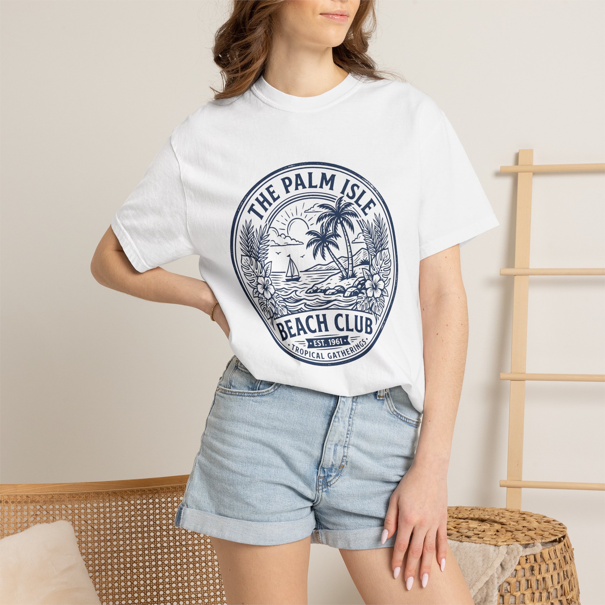 Palm Isle Beach Club T-Shirt — Vintage Coastal Graphic Tee - Image 4