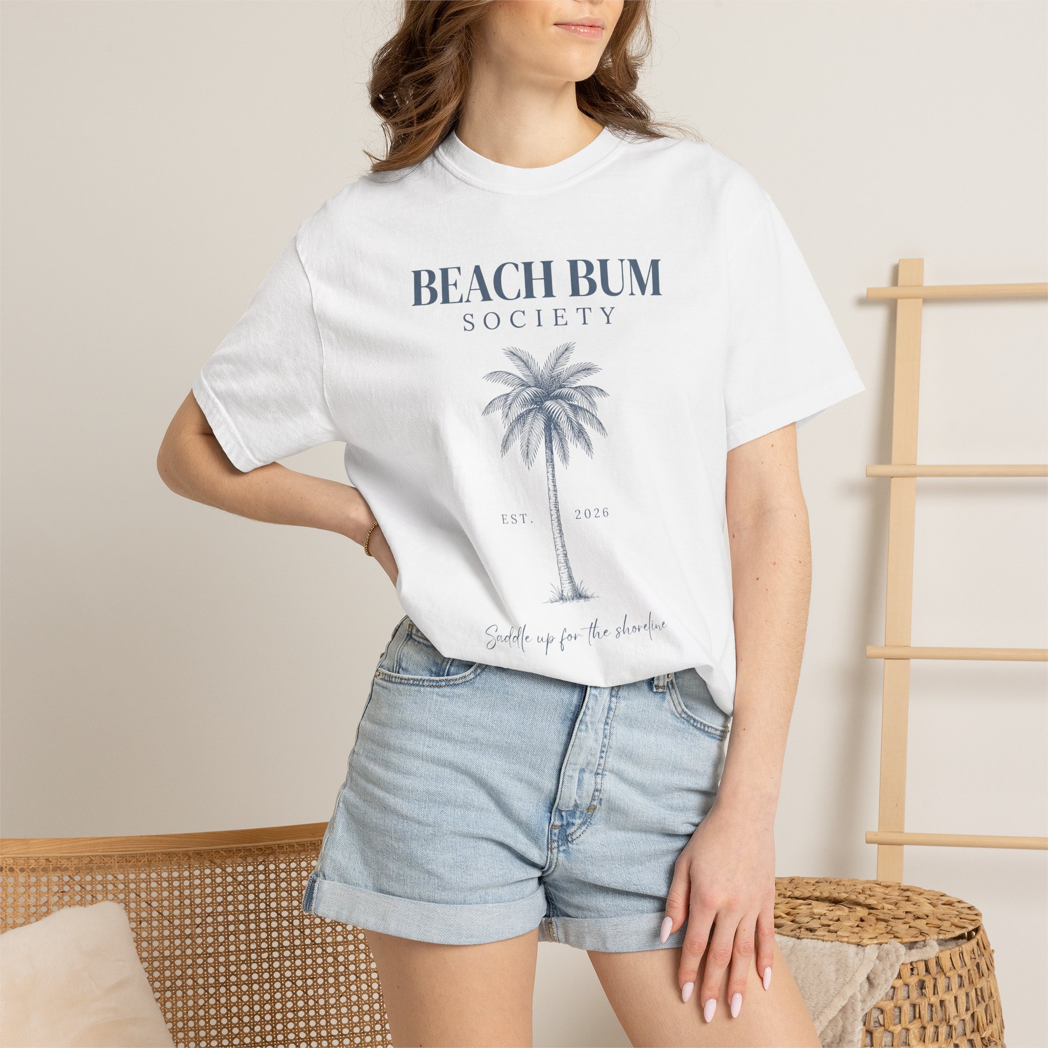 Beach Bum Society T-Shirt — Palm Tree Summer Tee - Image 4