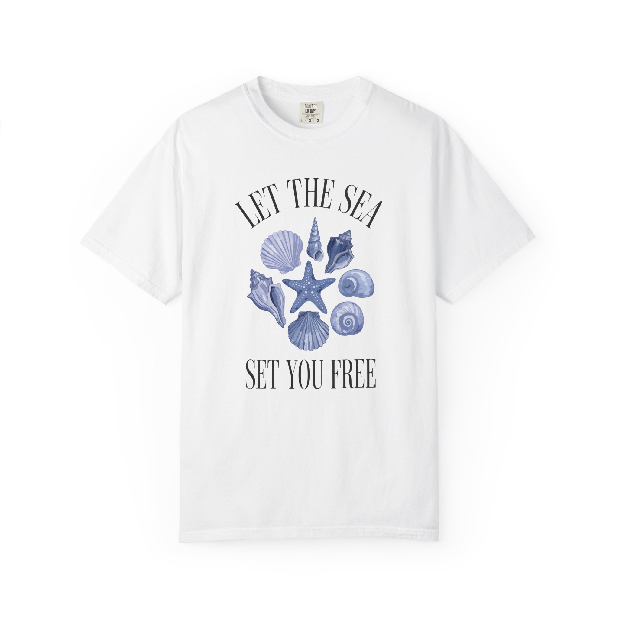 Let the Sea Set You Free T-Shirt — Seashell Beach Vibes Tee