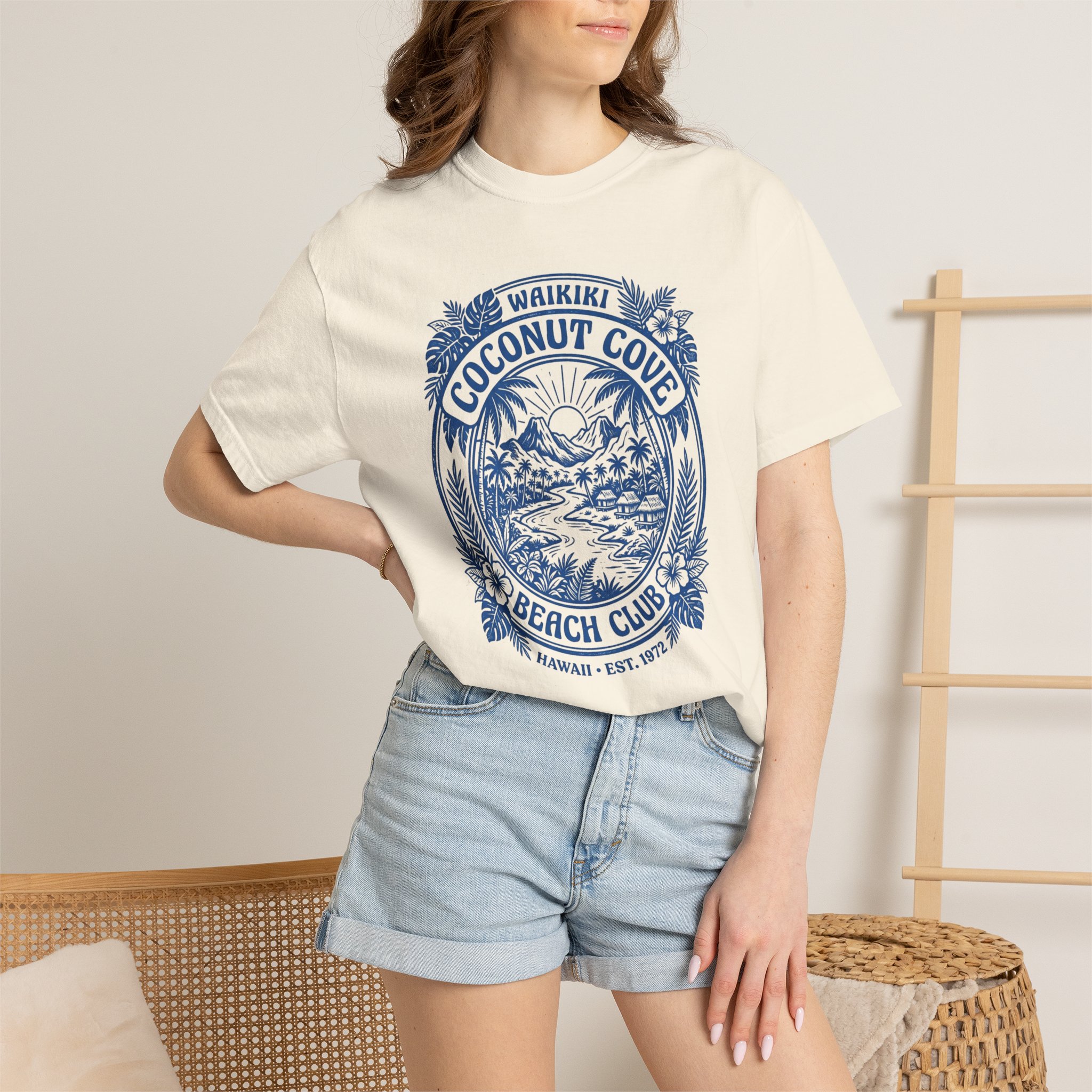 Coconut Cove Beach Club Tee — Waikiki Vintage Surf Graphic T-Shirt - Image 4