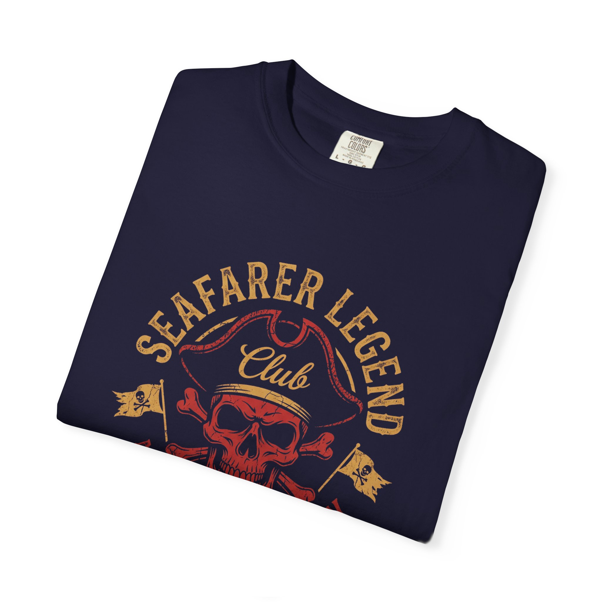 Seafarer Legend Club T-Shirt — Skull Nautical Tee (“No Port, No Pity”) - Image 3