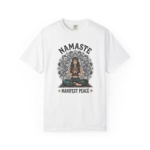 Namaste Manifest Peace T-Shirt — Yoga Meditation Graphic Tee