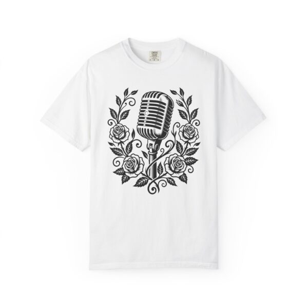 Vintage Microphone & Roses T‑Shirt — Retro Singer Tee