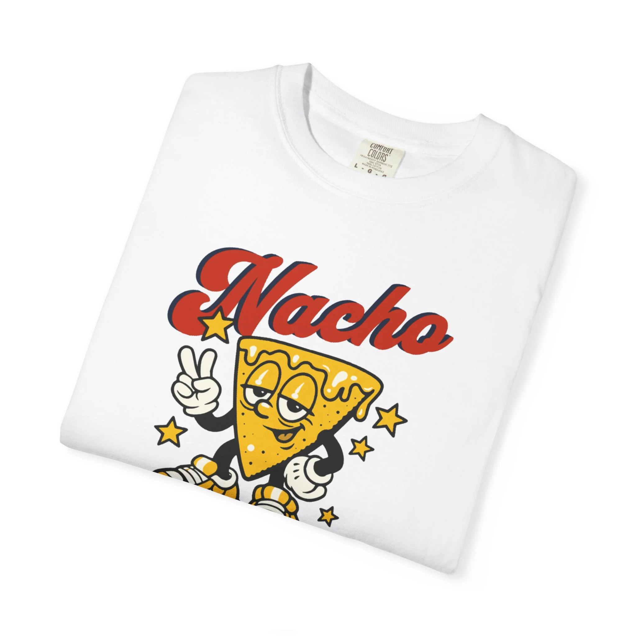 Nacho Problem T-Shirt — Funny Retro Nacho Cartoon Tee for Snack Lovers - Image 3