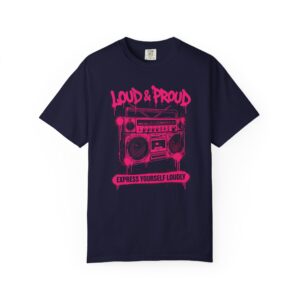 Loud & Proud Boombox Tee — Express Yourself Loudly Graphic T-Shirt