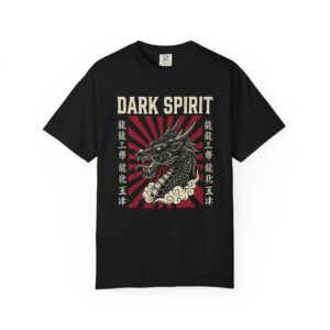 Dark Spirit Dragon Tee — Vintage Japanese-Inspired Graphic T-Shirt