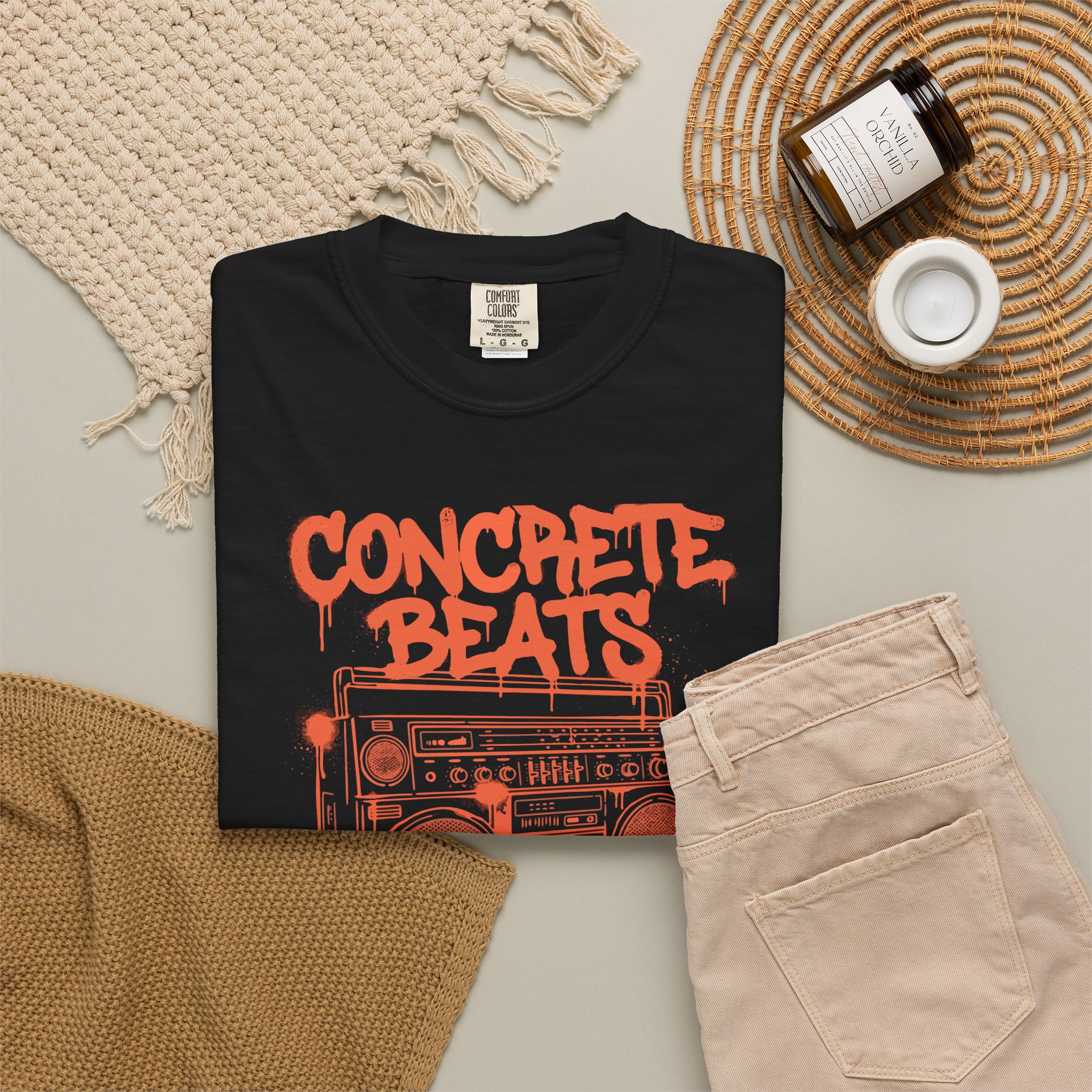 Concrete Beats Tee — Rhythm of the Streets Vintage Boombox Graphic T‑Shirt - Image 4