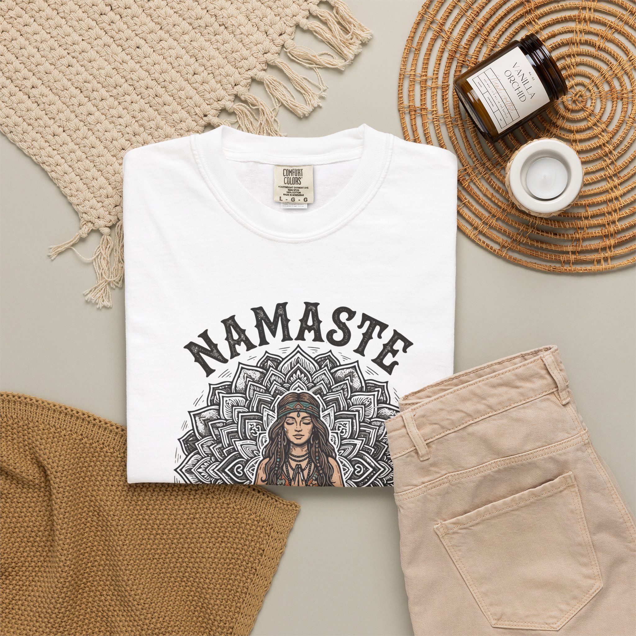 Namaste Manifest Peace T-Shirt — Yoga Meditation Graphic Tee - Image 4
