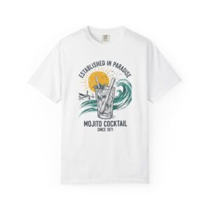 Mojito Cocktail Tee — 'Established in Paradise' Tropical Drink T-Shirt