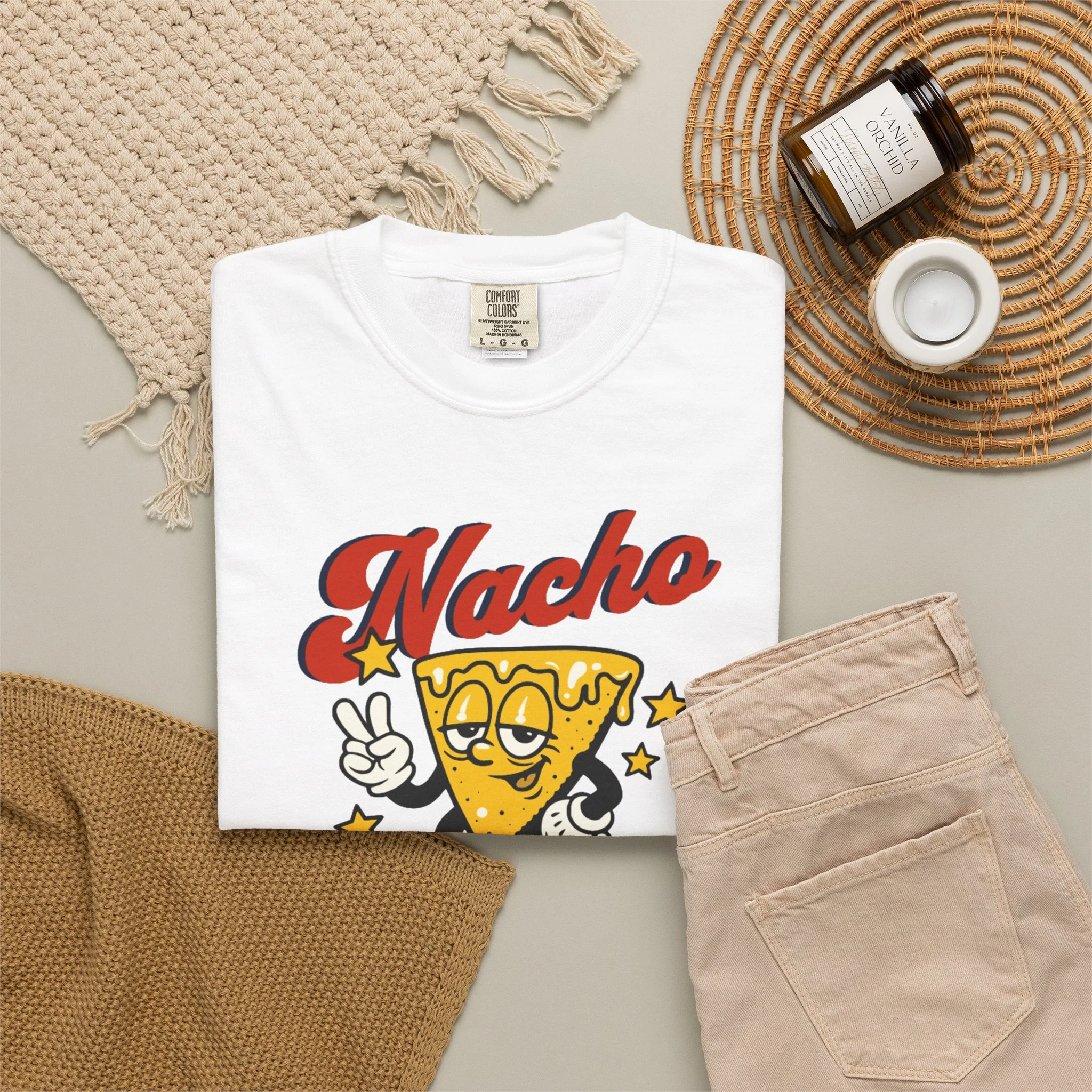 Nacho Problem T-Shirt — Funny Retro Nacho Cartoon Tee for Snack Lovers - Image 4
