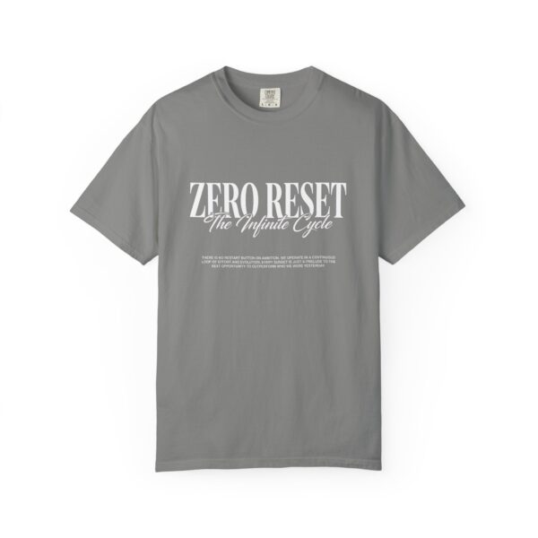Zero Reset Tee — Minimal Graphic Black T-Shirt with "Zero Reset The Infinite Cycle"