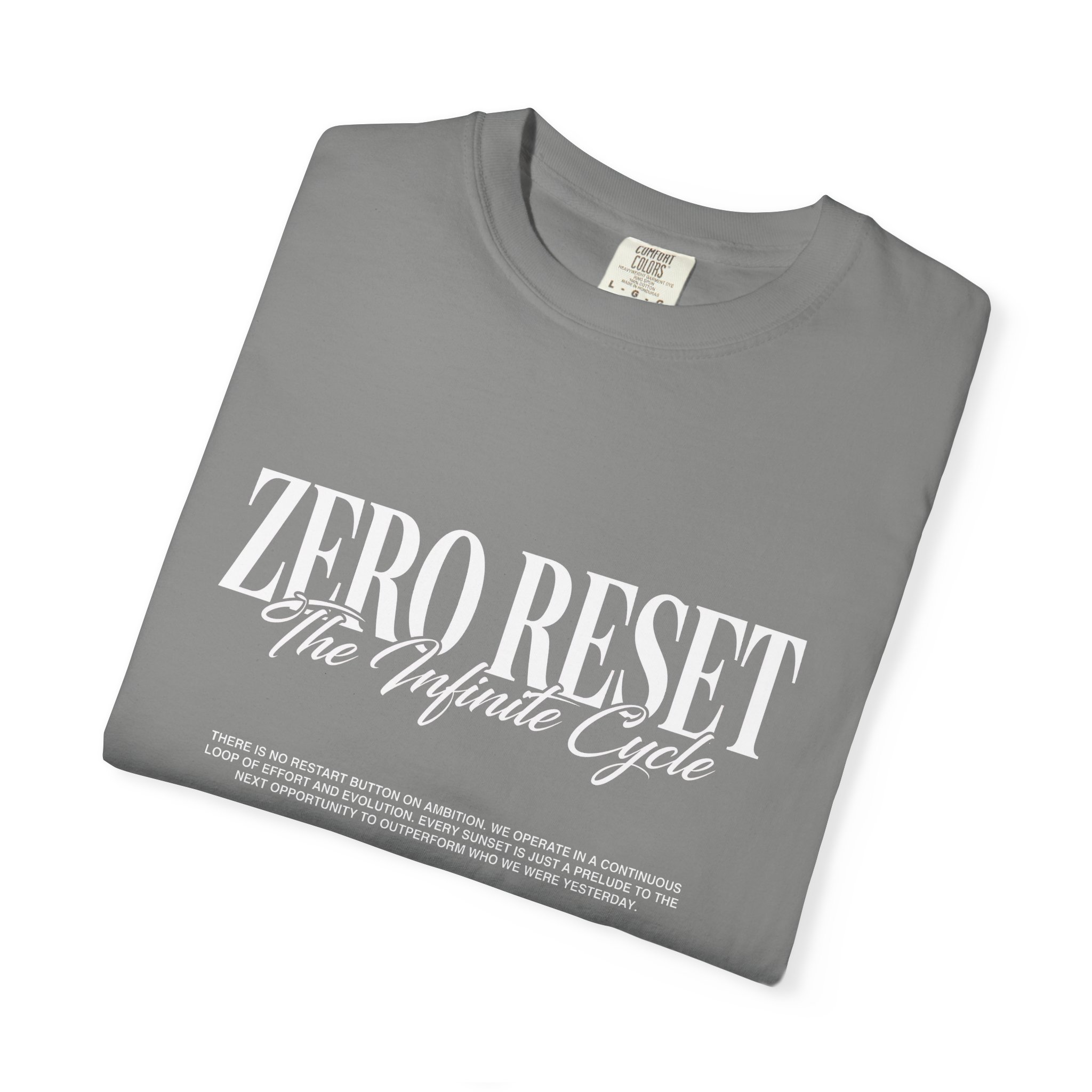 Zero Reset Tee — Minimal Graphic Black T-Shirt with "Zero Reset The Infinite Cycle" - Image 3