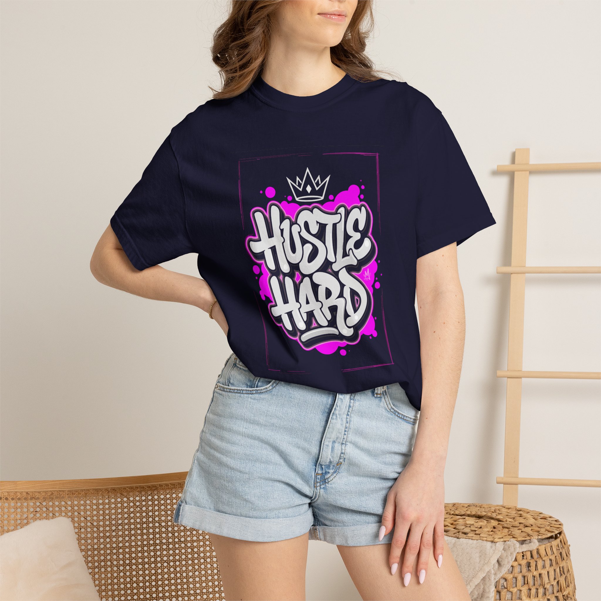 Hustle Hard Graffiti Tee - Image 4