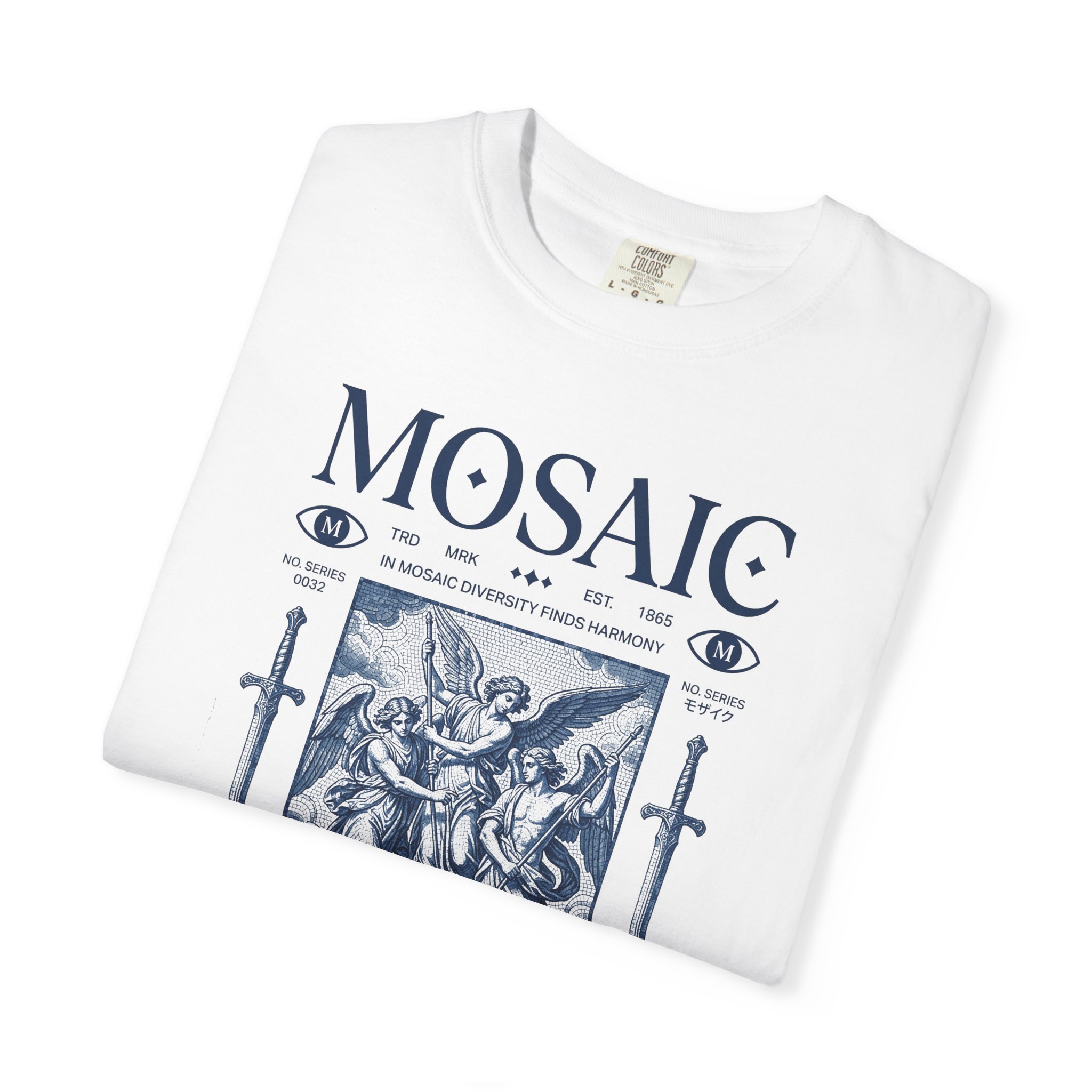 Mosaic Angel Graphic Tee — Vintage Renaissance Art T-Shirt - Image 3