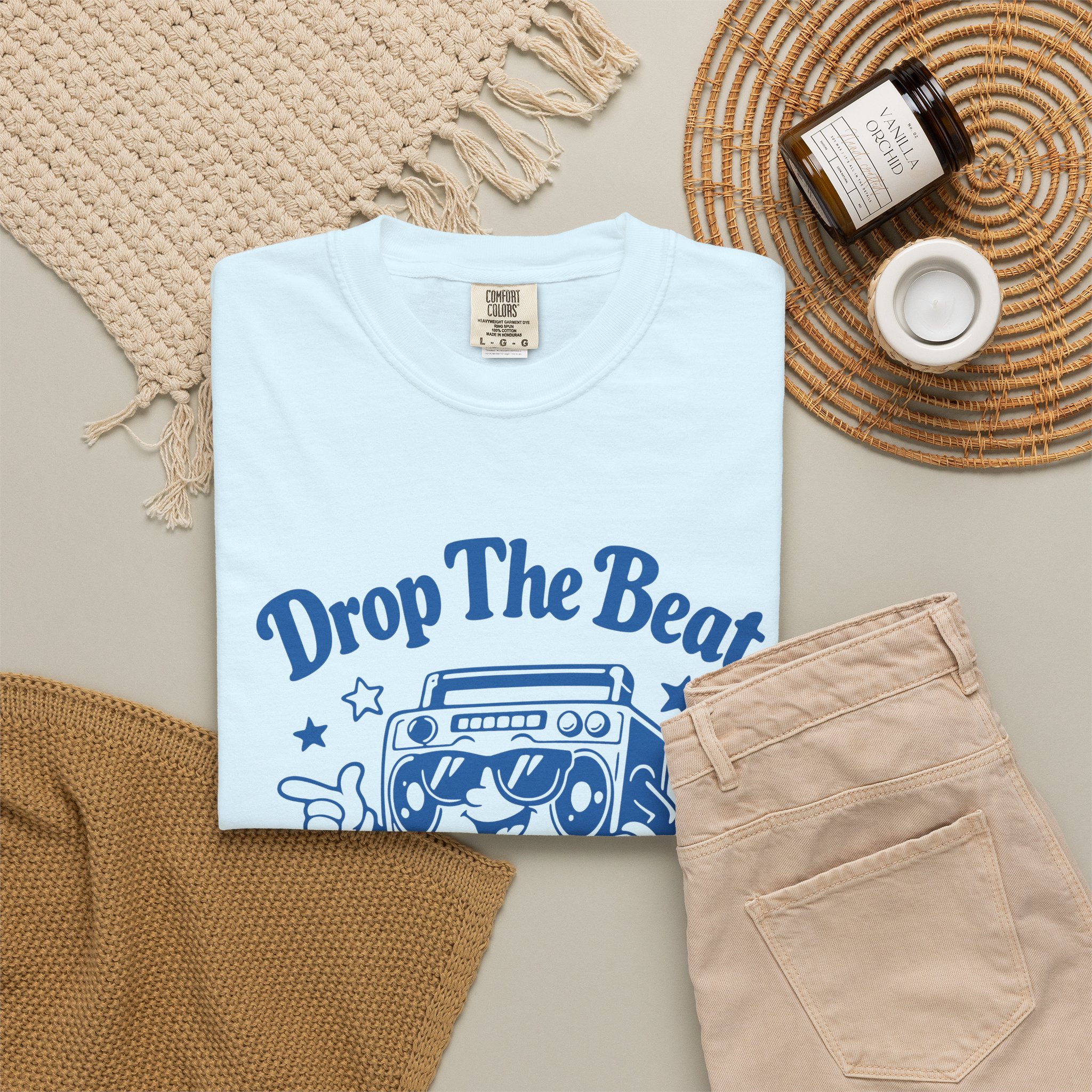 Drop The Beat Graphic Tee — Retro Boombox Music Shirt - Image 4