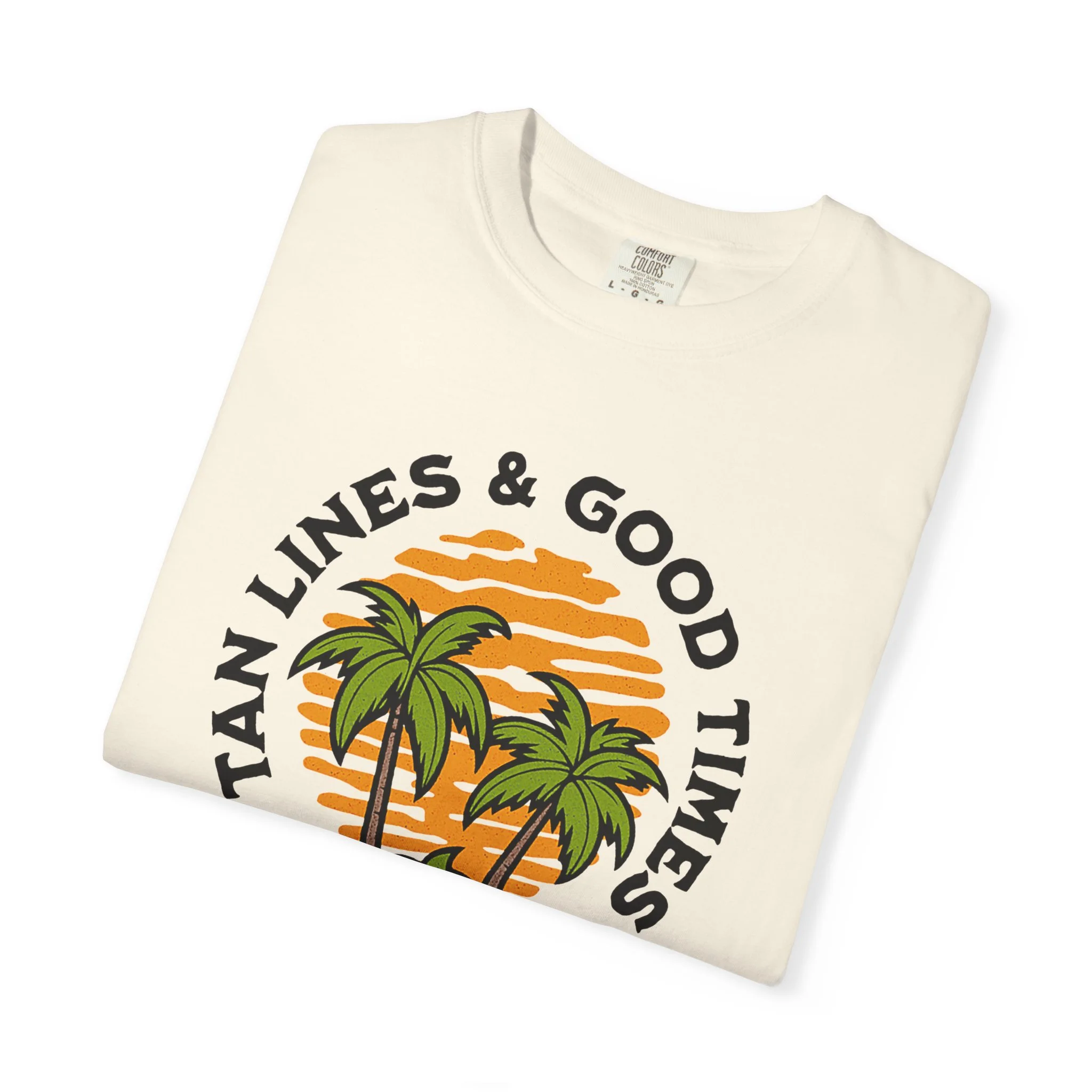T-Shirt — "Tan Lines & Good Times" Beach Graphic Tee — Sunburns Fade, Memories Don't - Image 3