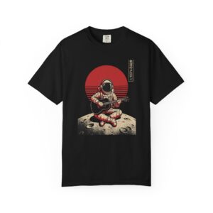 Astronaut Playing Guitar Tee — Retro Space Guitar T-Shirt
