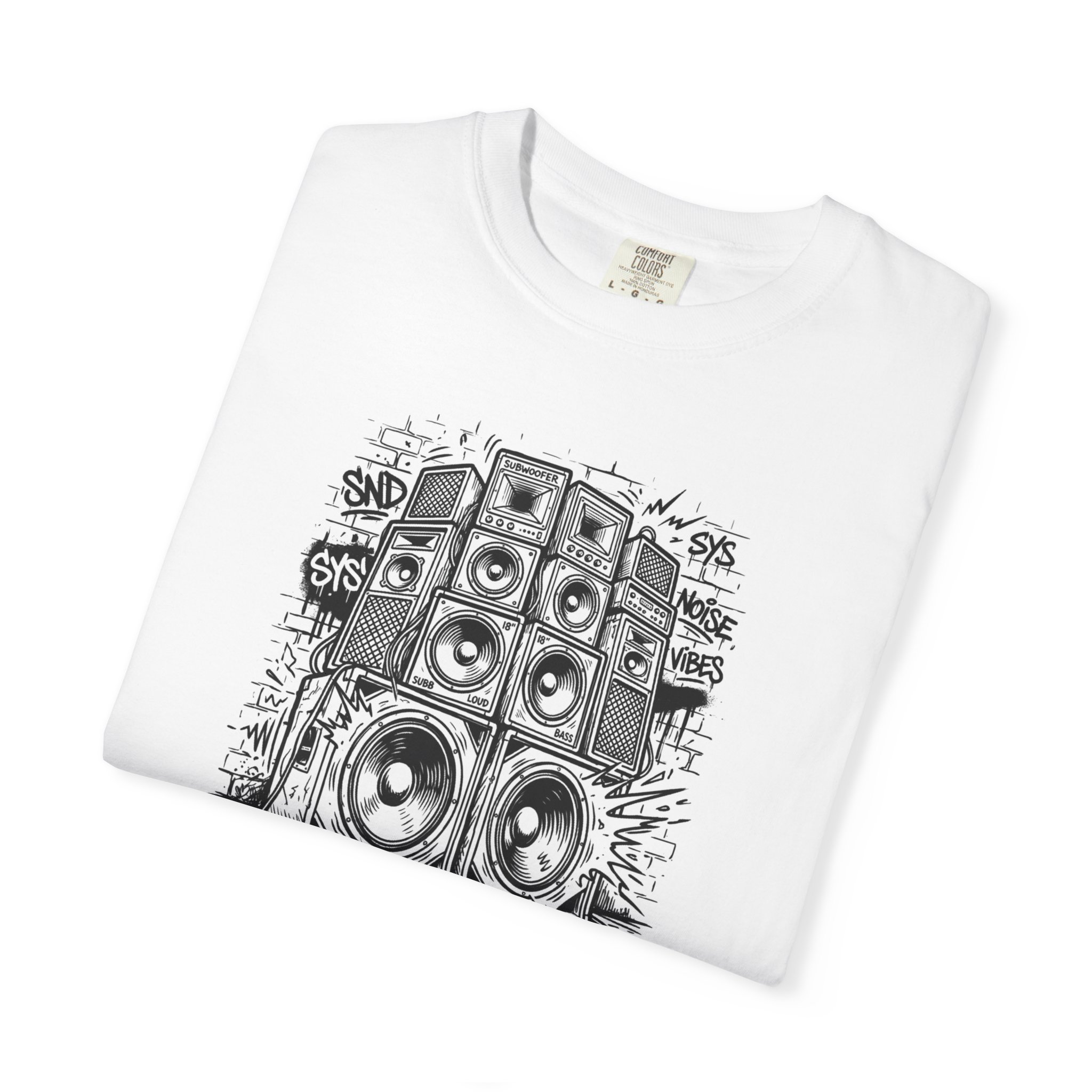Bass Addict T-Shirt — Graphic Speaker Stack Tee for Music Lovers - Image 3